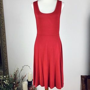 TOMS red t-shirt dress, soft, flattering comfy